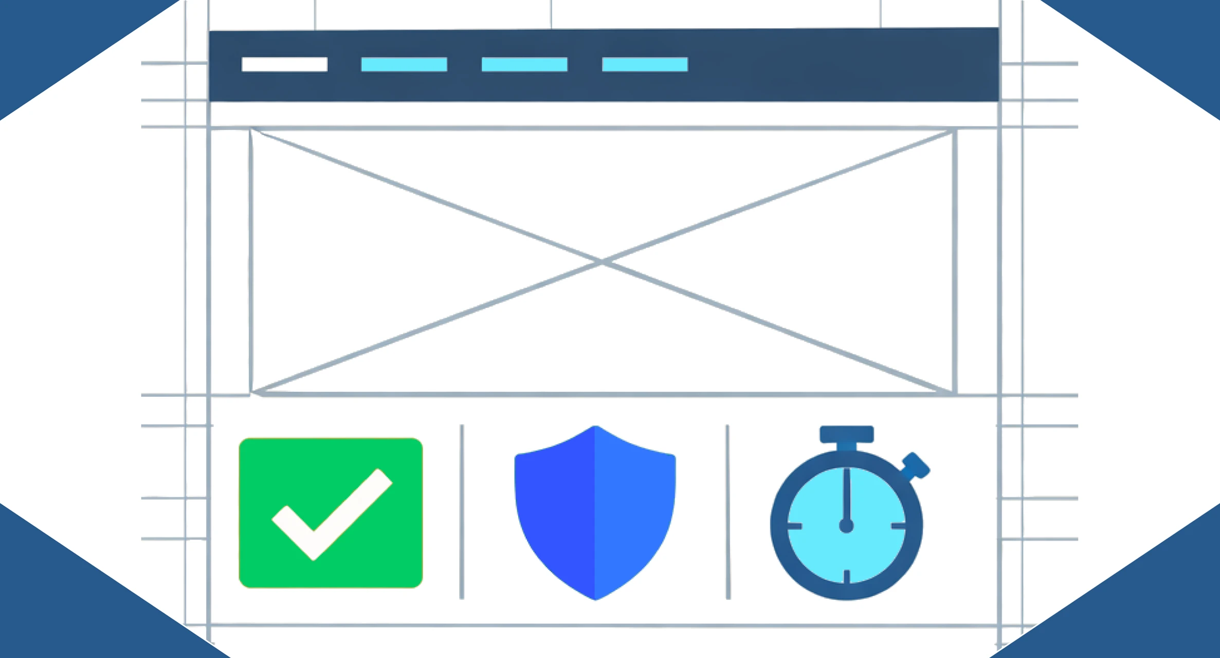 visual representation of a hand-coded website